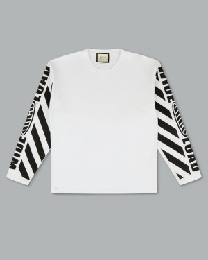 Camisas Jnco Wide Load Long Sleeve Tee Hombre Blancas | UIQA8235
