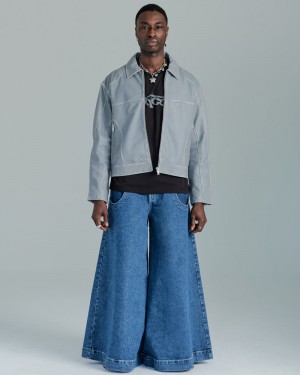 Jeans Jnco Thug Hombre Gris Oscuro | EMLU7882