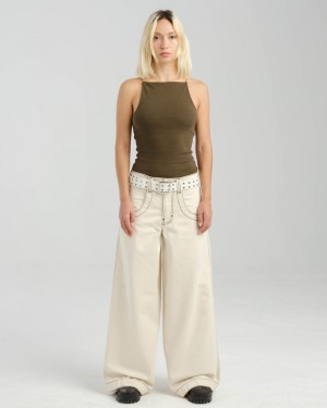 Jeans Jnco W101 Twin Cannon Mujer Beige | OCJJ8802