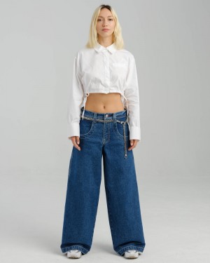Jeans Jnco W1101 Crown Cannon Mujer Gris Oscuro | BQUL4641