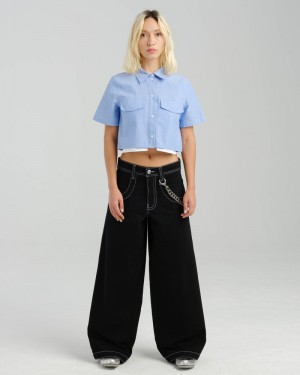 Jeans Jnco W1101 Crown Cannon Mujer Negras | LABP3882