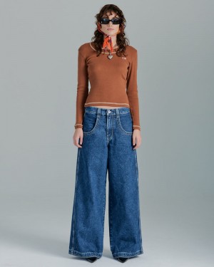 Jeans Jnco W Buddha Mujer Gris Oscuro | GXQD7869