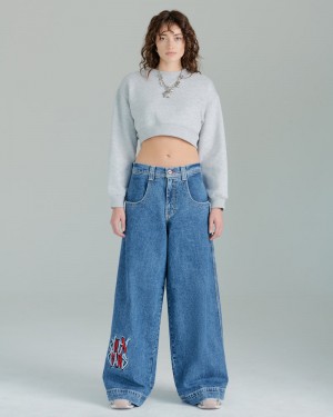 Jeans Jnco W Rollin' Mujer Gris Oscuro | NFGM1769